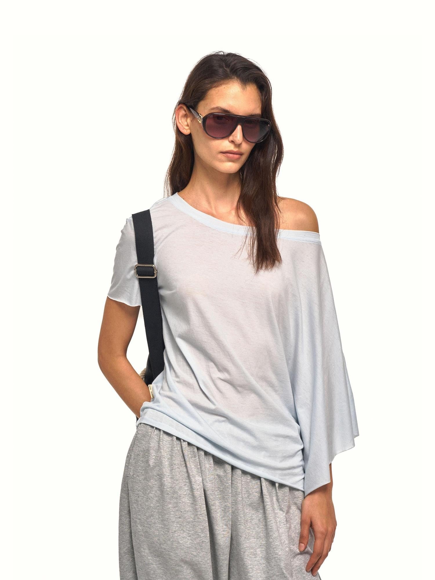 NyDkyel Asymmetrical Batwing Knit Drapey Women&