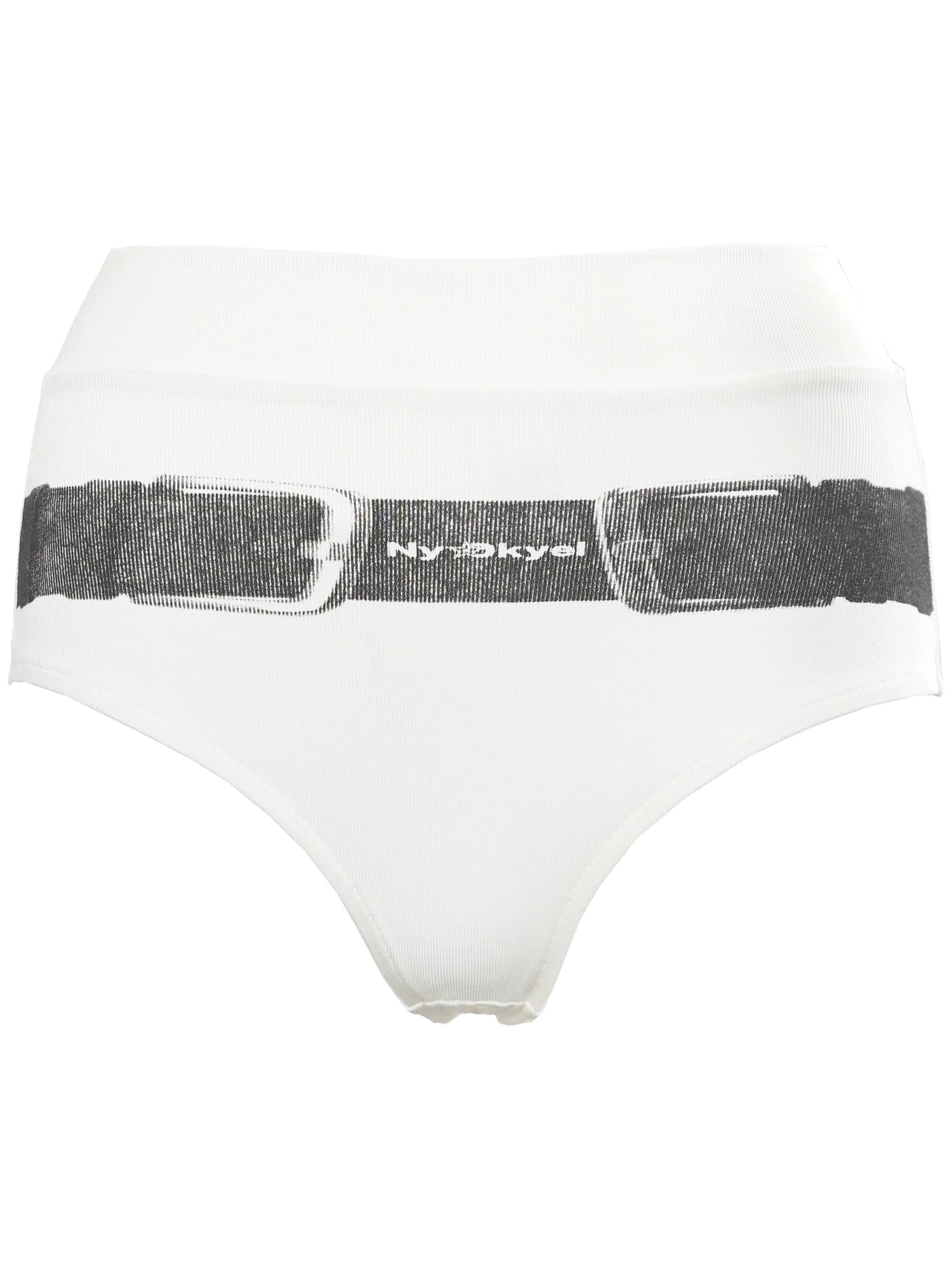 Belt Print Low Waist Shorts Set In Sorona Knit