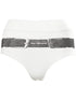 Belt Print Low Waist Shorts Set In Sorona Knit