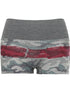 Belt Print Low Waist Shorts Set In Sorona Knit