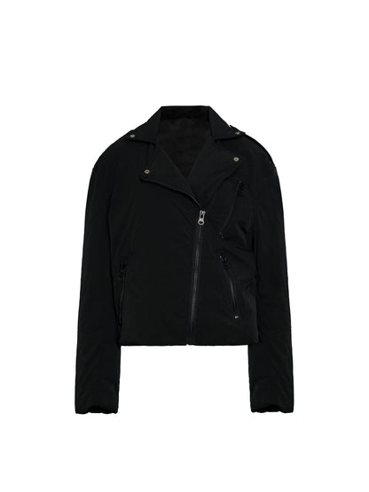 NyDkyel Biker Zip Up Short Quilted Jacket