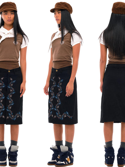 NyDkyel Brown Lyocell Blend Asymmetric Layered Collar Fitted Preppy Shirt
