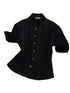 Button Detailed Raw Denim Waistcoat With Pleats