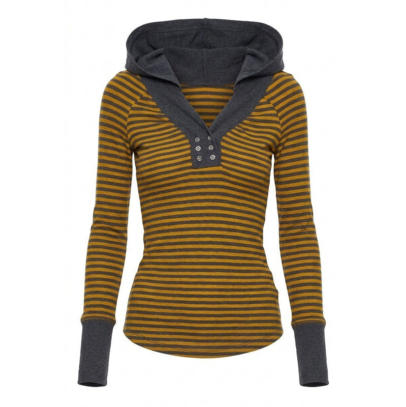 NyDkyel_Contrast_Neck_Double_Anchor_Buttons_Knit_Hood_Women&
