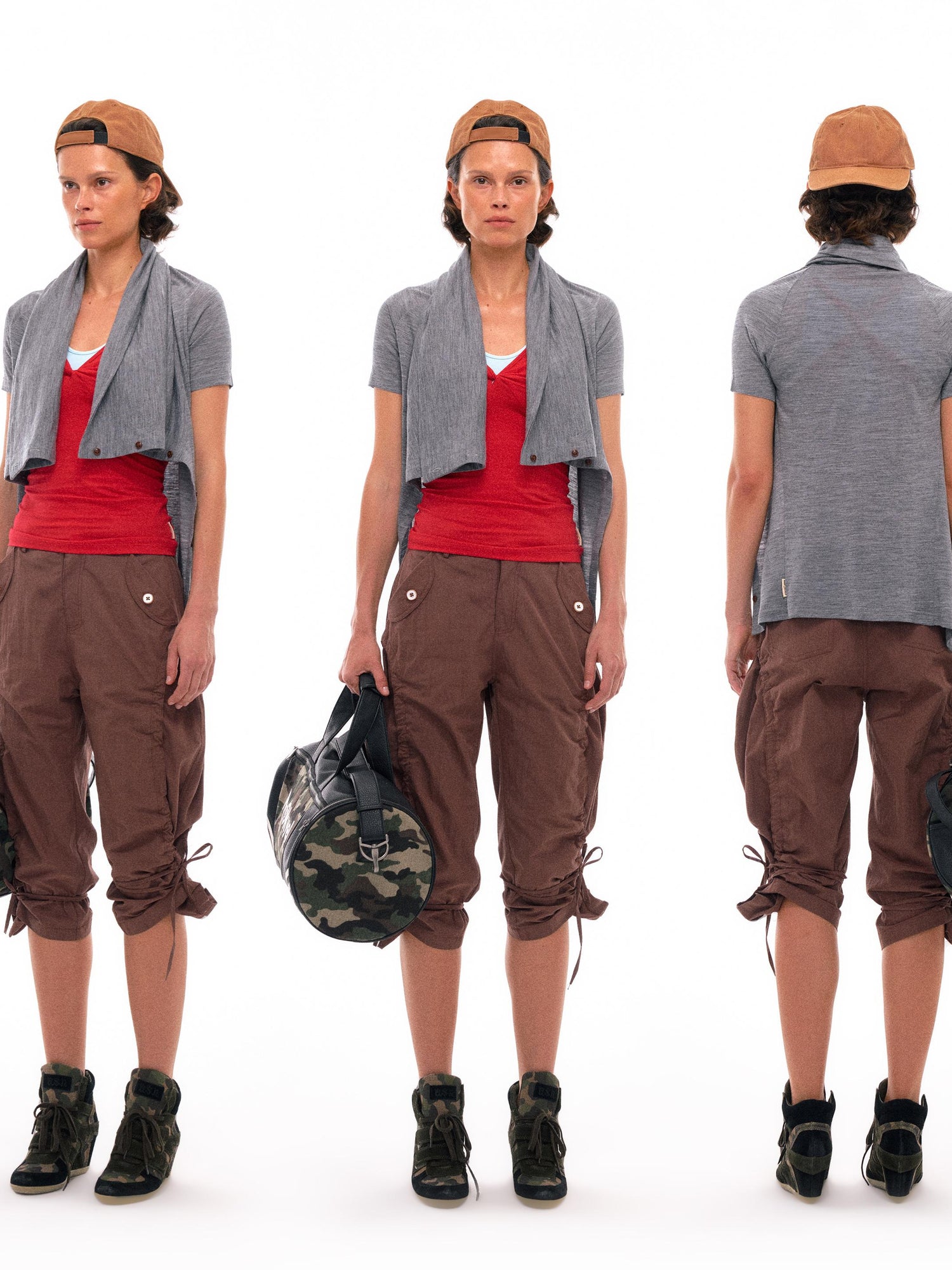 NyDkyel Contrast Strap Knotted Layered Vest Top