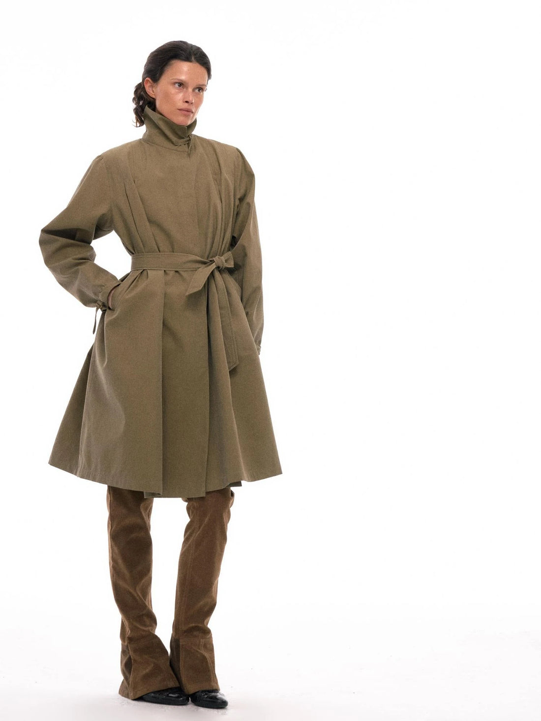 Convertible Fleece Lined Trench Coat With Detachable Vest