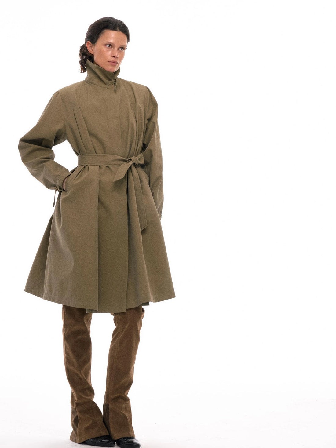 Convertible Fleece Lined Trench Coat With Detachable Vest