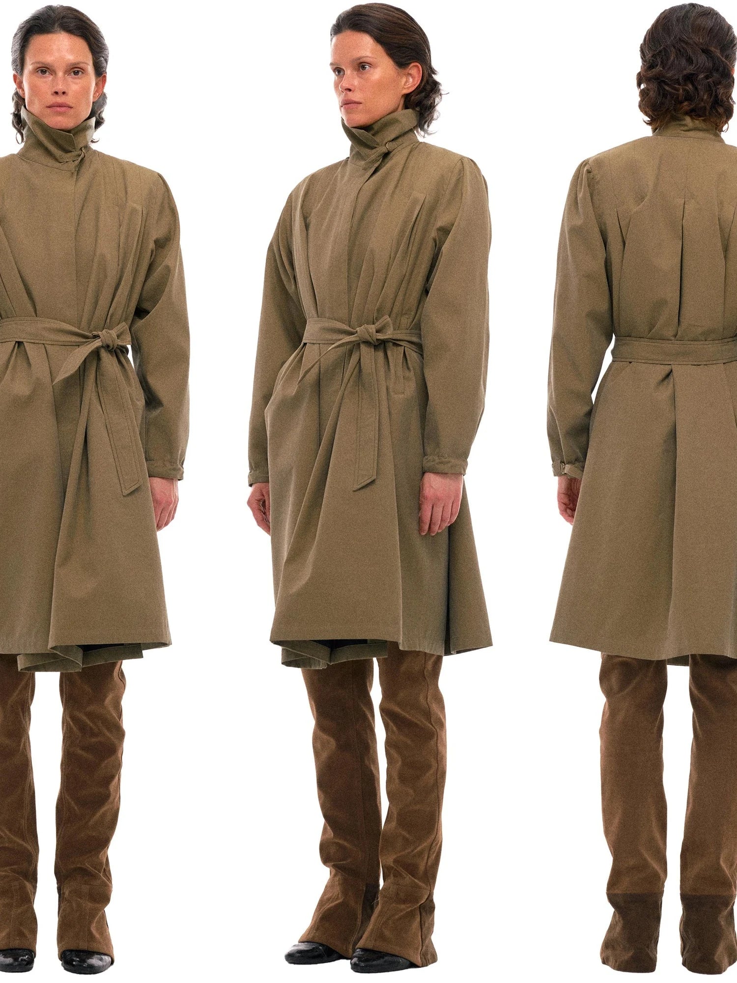 Convertible Fleece Lined Trench Coat With Detachable Vest