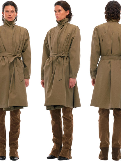Convertible Fleece Lined Trench Coat With Detachable Vest