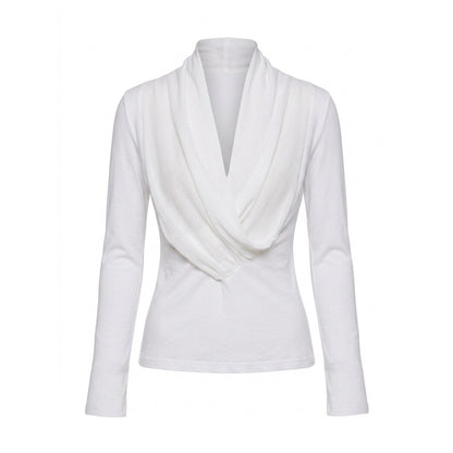 NyDkyel_Draped_V-neck_Knit_Splice_Tie_Women&