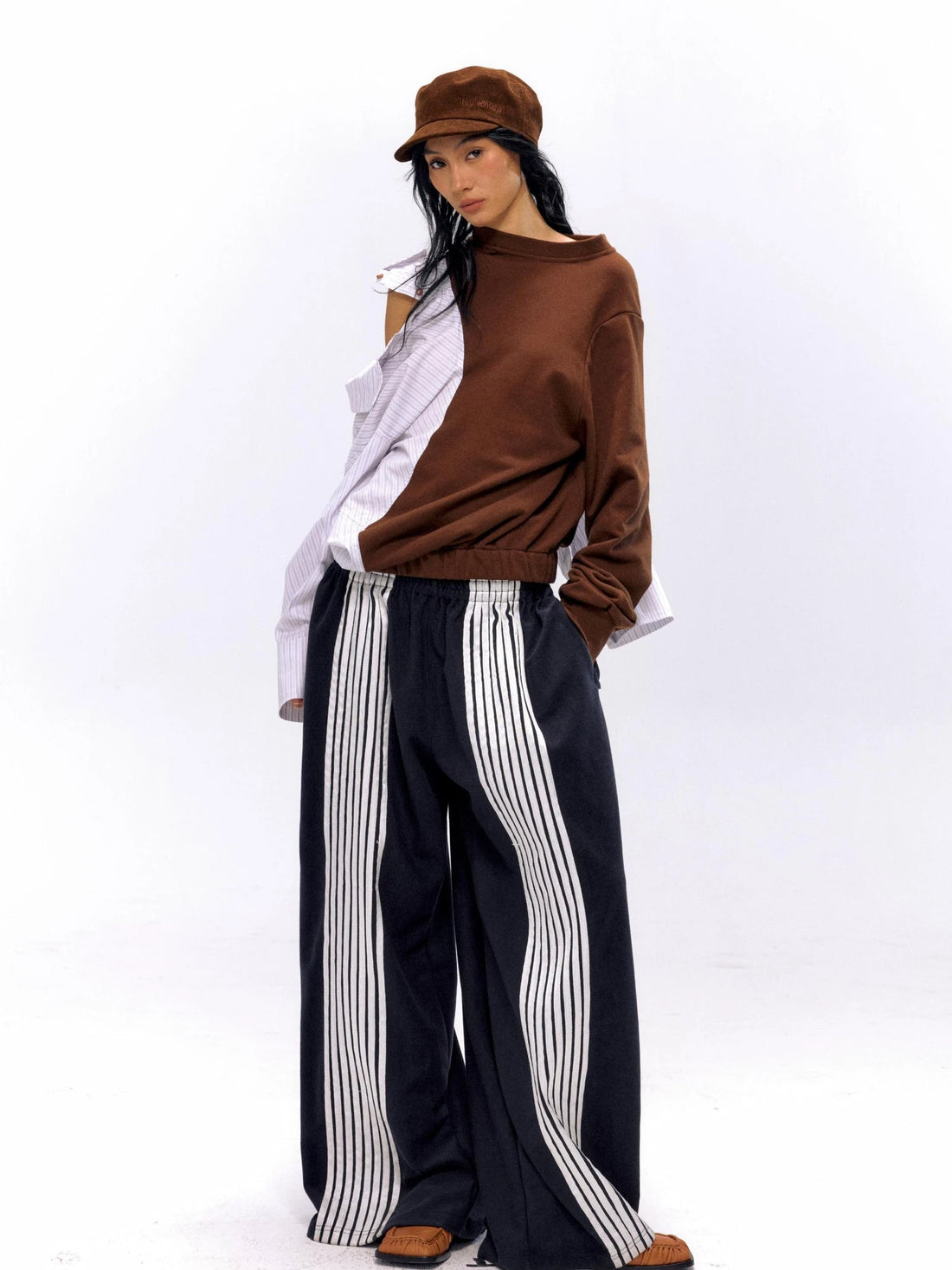 Embroidered Corduroy Retro Riding Cap