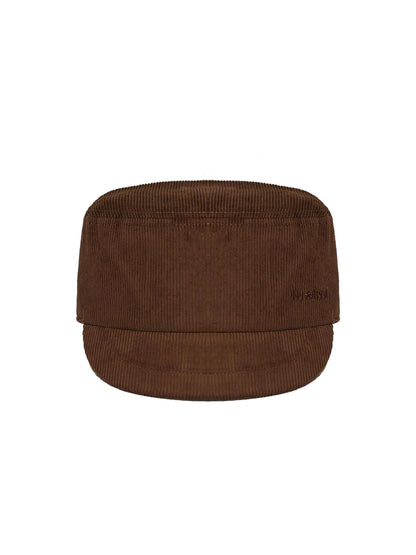 Embroidered Corduroy Retro Riding Cap