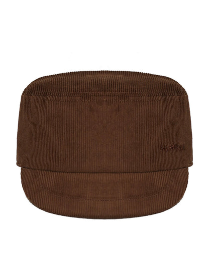 Embroidered Corduroy Retro Riding Cap