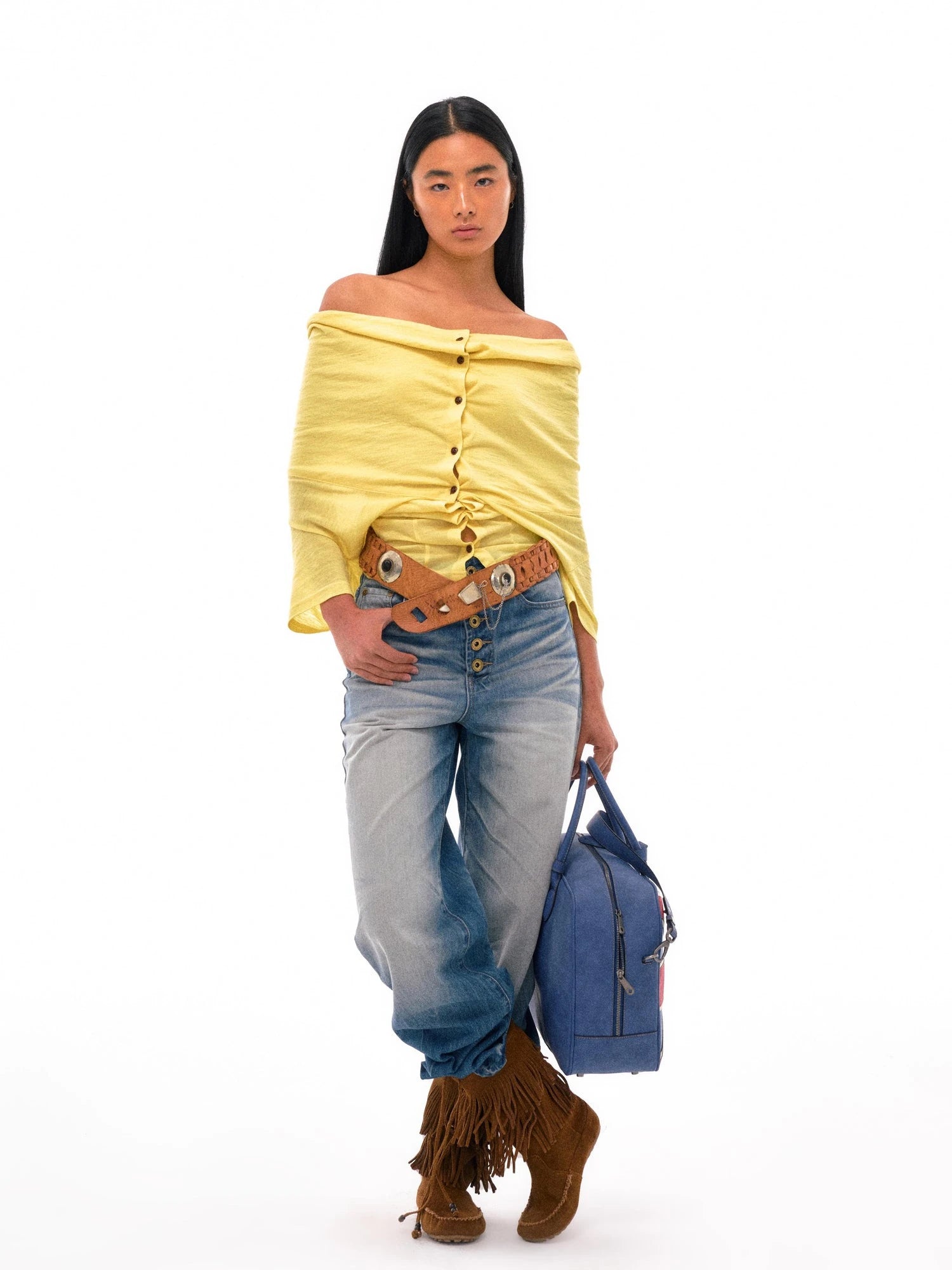 Fine Merino Wool Knit Cardigan With Convertible Collar