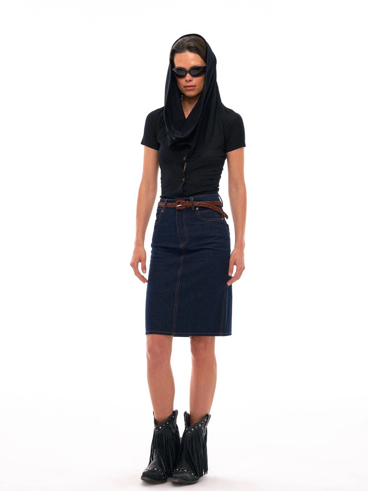 Fine Merino Wool Knit Cardigan With Convertible Collar