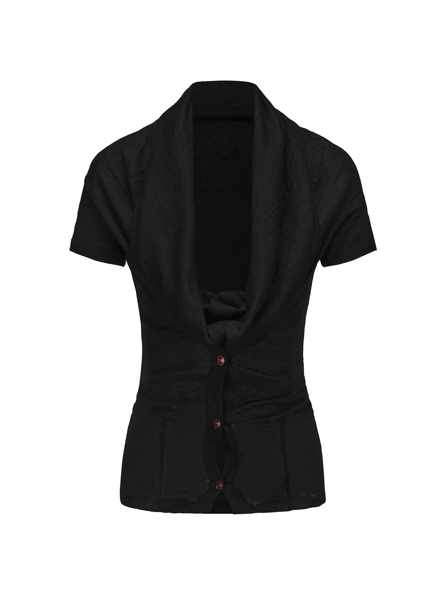 Fine Merino Wool Knit Cardigan With Convertible Collar