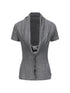 Fine Merino Wool Knit Cardigan With Convertible Collar