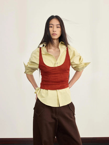 Fine Rib Knit Camisole Top