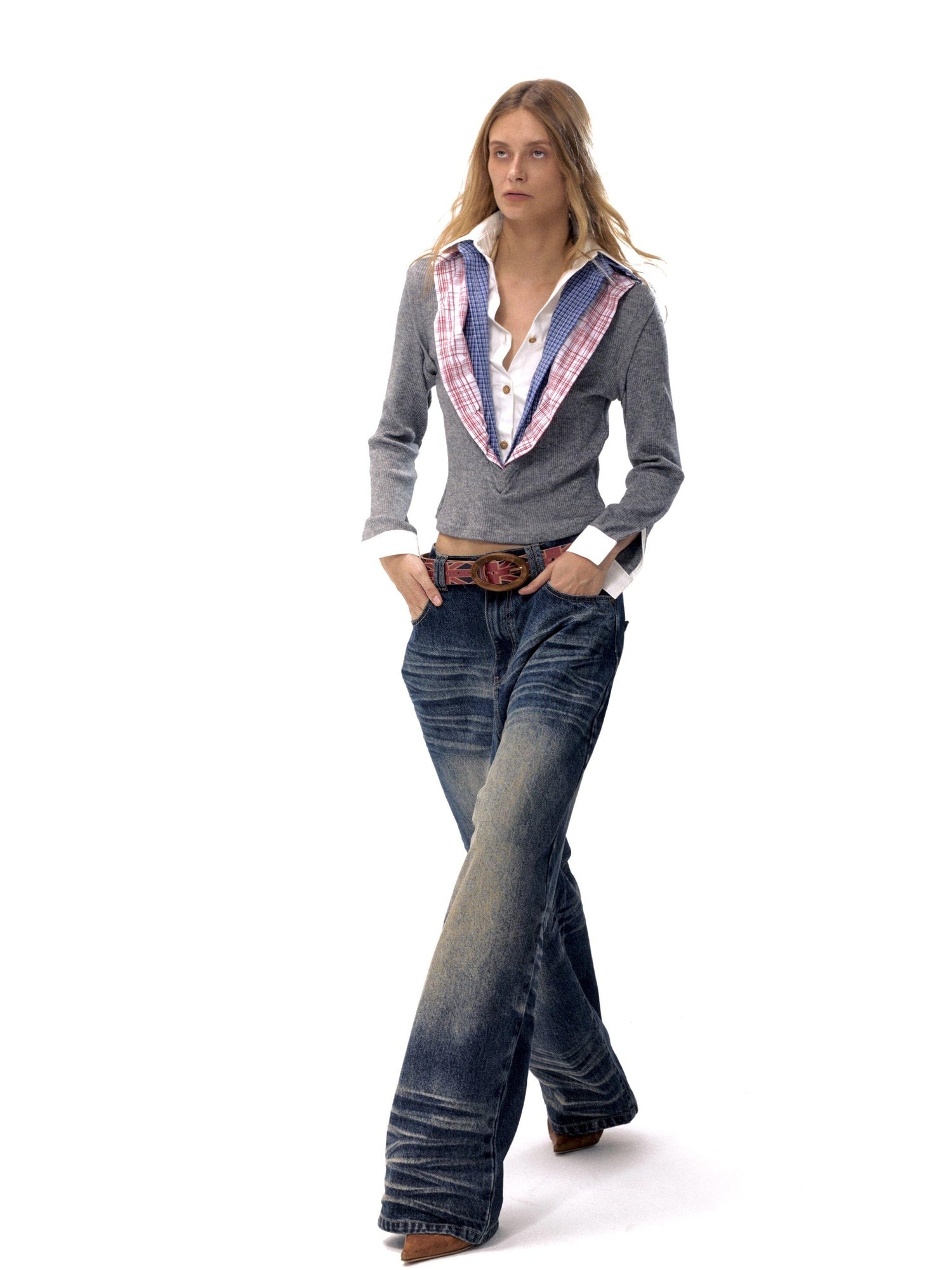 NyDkyel Genuine Top Grain Leather Casual Adjustable Fit For Women Brown 110Cm Belt