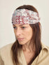 Gypsy Paisley Print Mesh Headband Berry Red