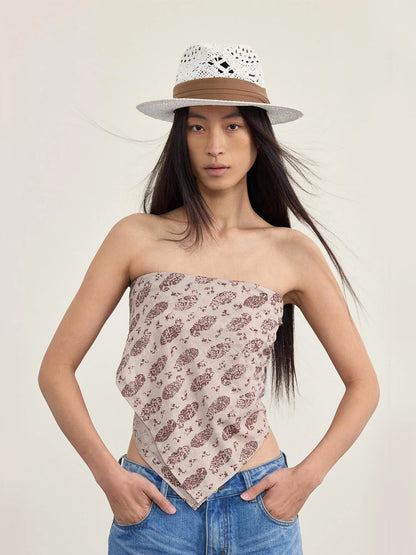 Gypsy Sand Scarf Wrap V-neck T-shirt Long Sleeve Blouse