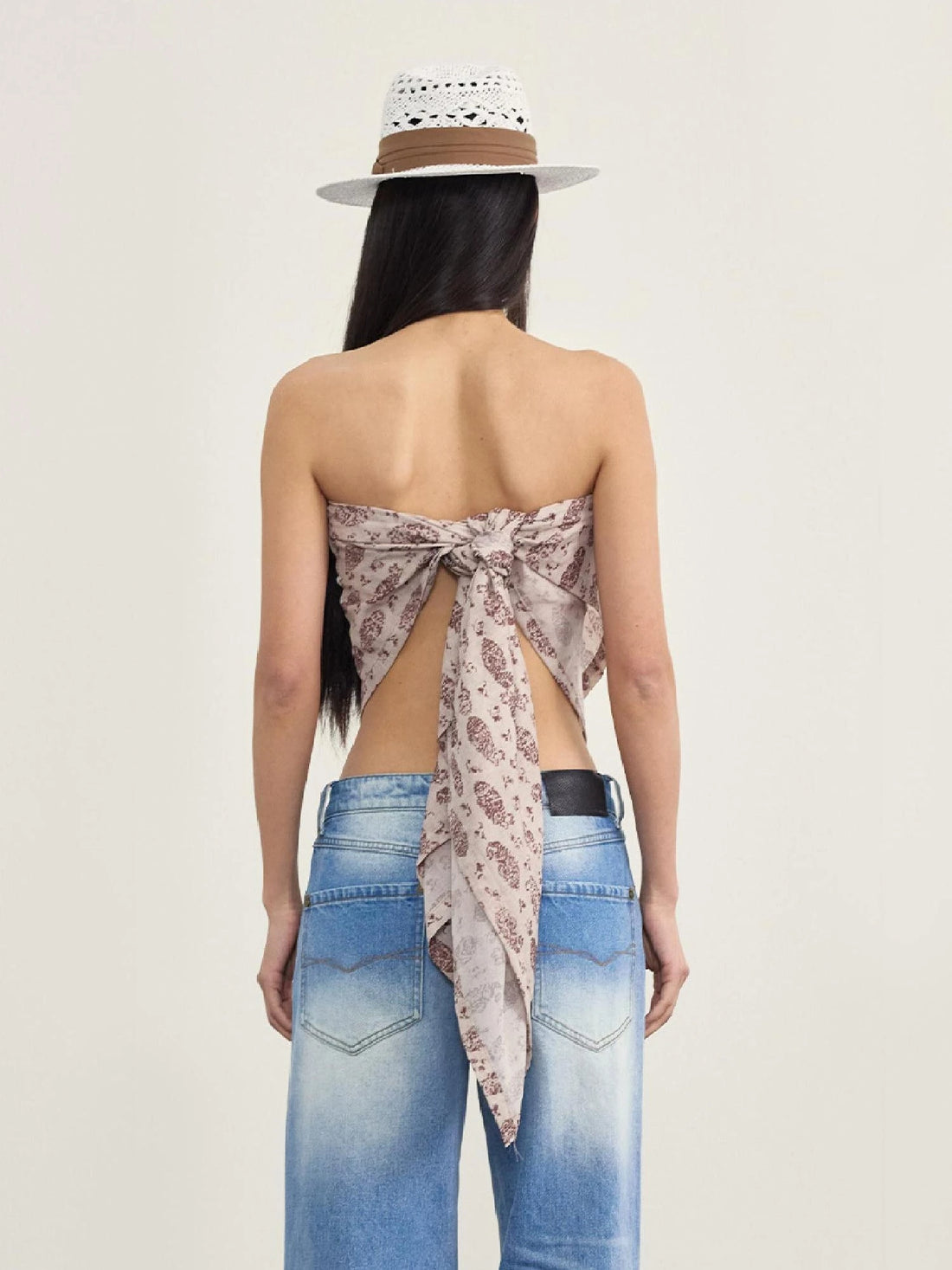Gypsy Sand Scarf Wrap V-neck T-shirt Long Sleeve Blouse