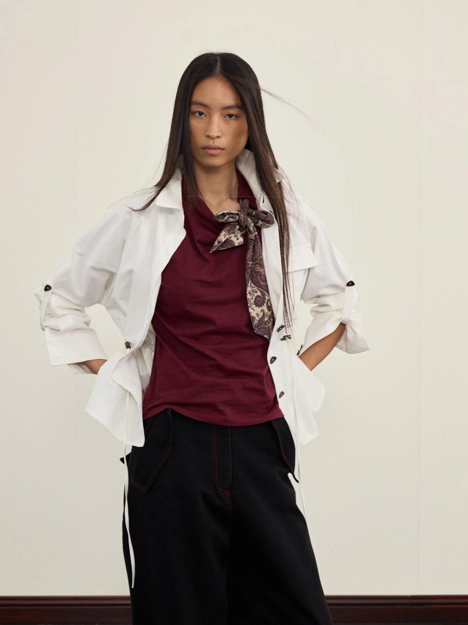Gypsy WaisT-shirt Jacket Adjustable Sleeves Seamless Shoulder