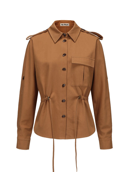 Gypsy WaisT-shirt Jacket Adjustable Sleeves Seamless Shoulder