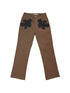 Leaf Pocket Denim Trousers In Herringbone Tapered Cut