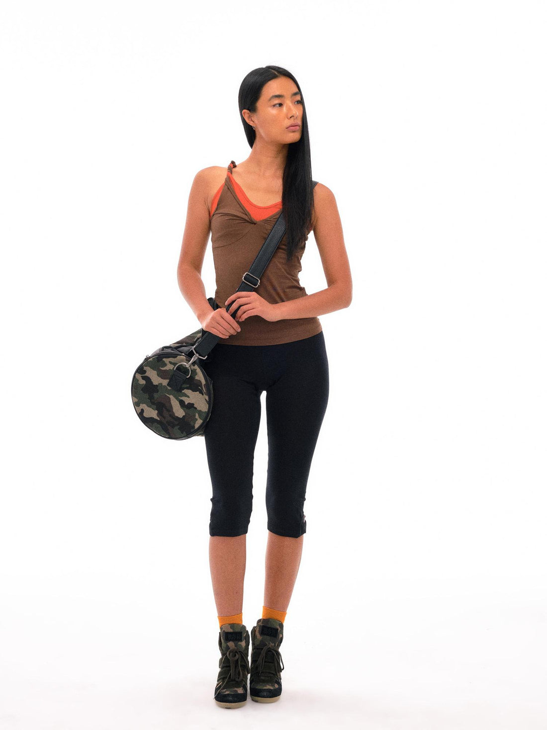 NyDkyel Lyocell Yoga Shorts With Adjustable Hem And Shell Buttons