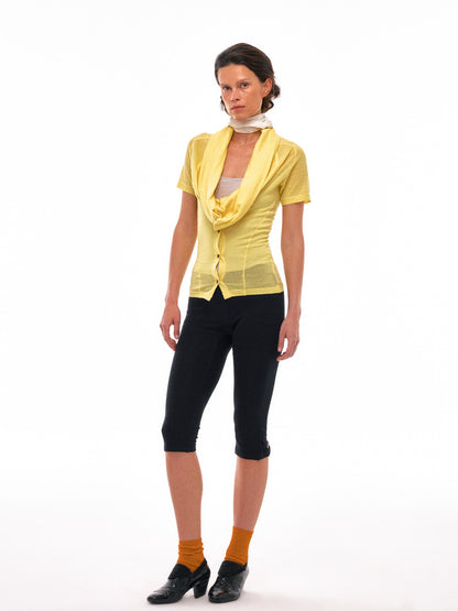 NyDkyel Lyocell Yoga Shorts With Adjustable Hem And Shell Buttons