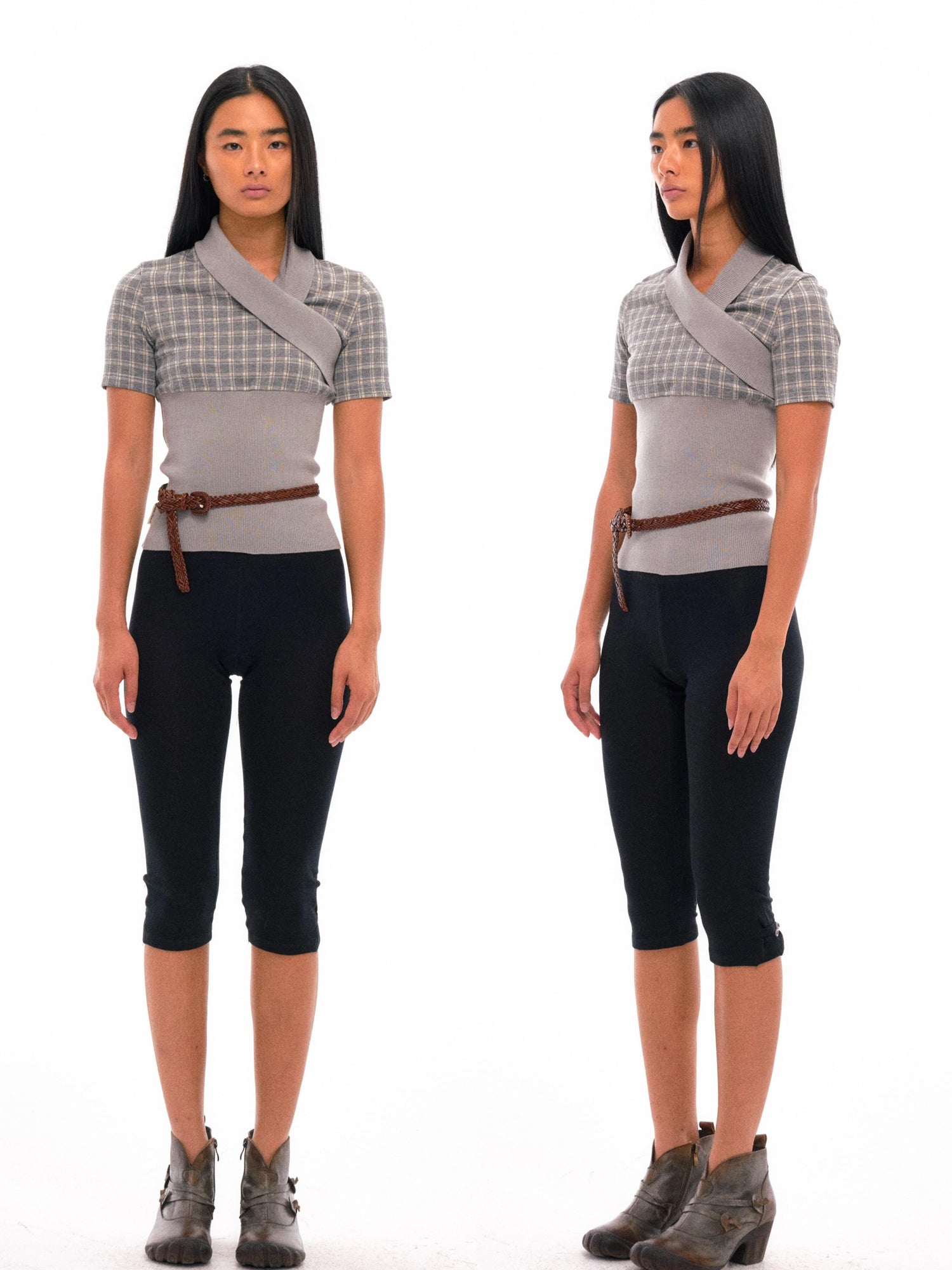 NyDkyel Lyocell Yoga Shorts With Adjustable Hem And Shell Buttons