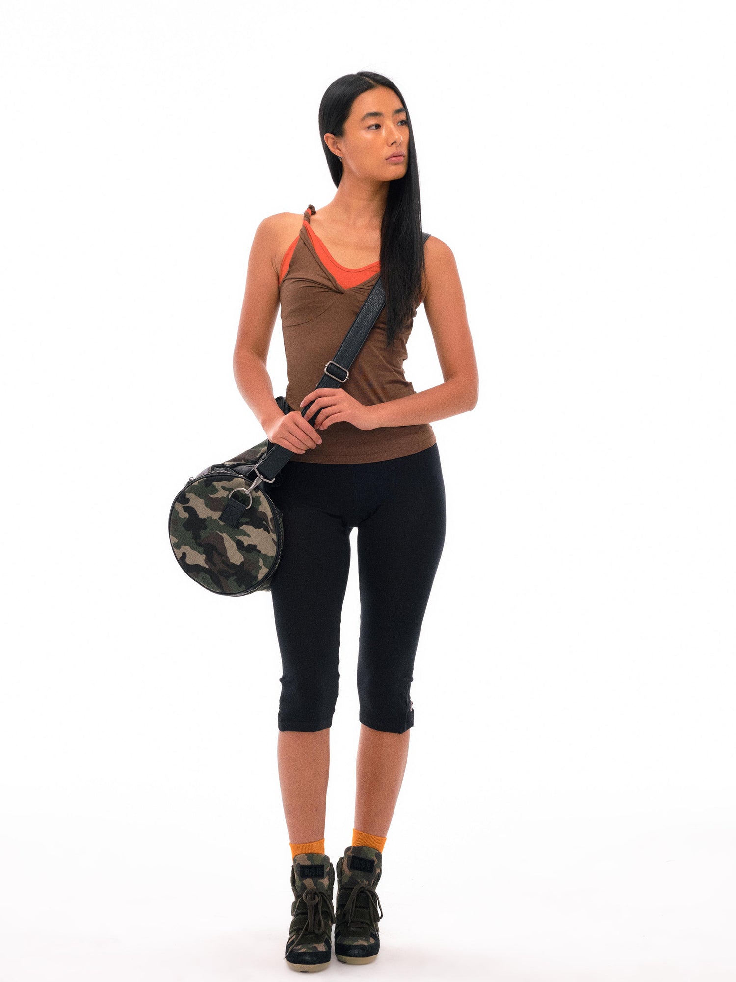 NyDkyel Lyocell Yoga Shorts With Adjustable Hem And Shell Buttons