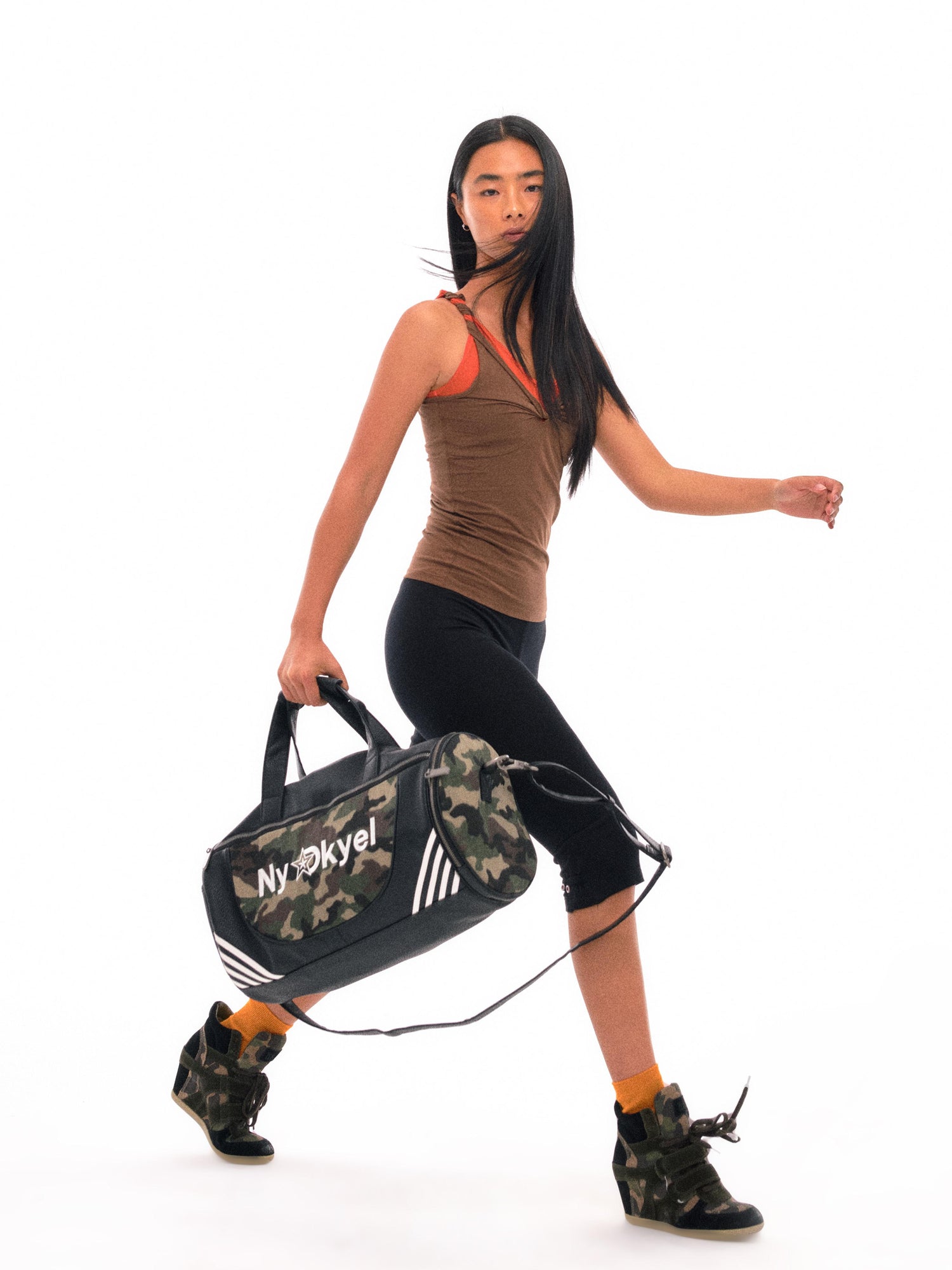 NyDkyel Lyocell Yoga Shorts With Adjustable Hem And Shell Buttons