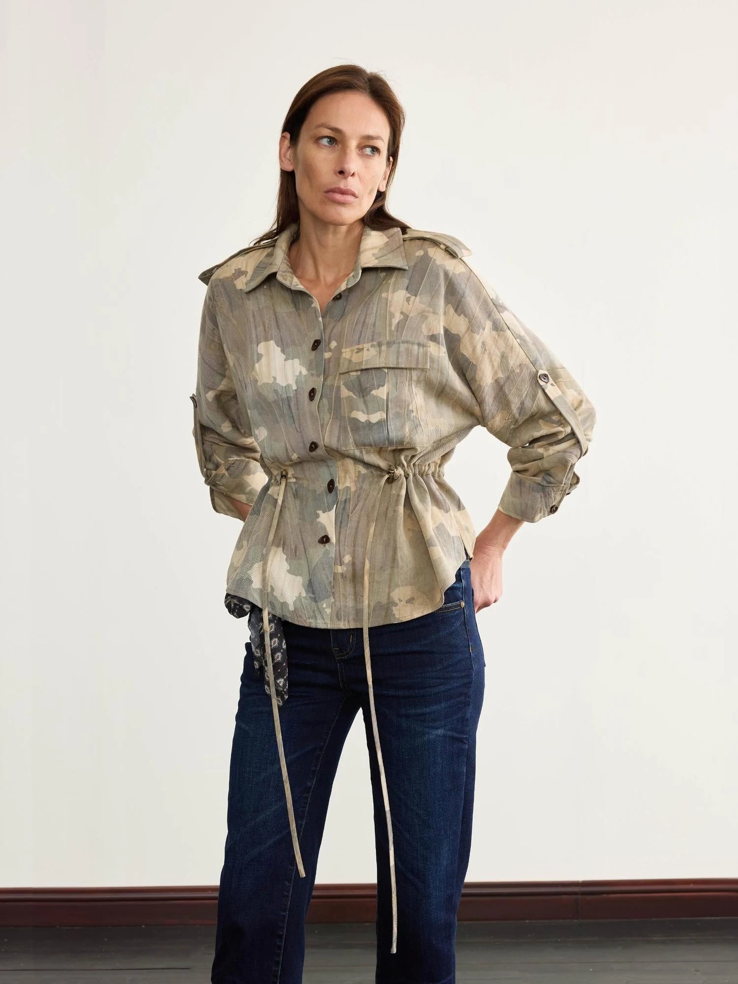 Moss Camouflage Adjustable WaisT-shirt Sleeve Length Option