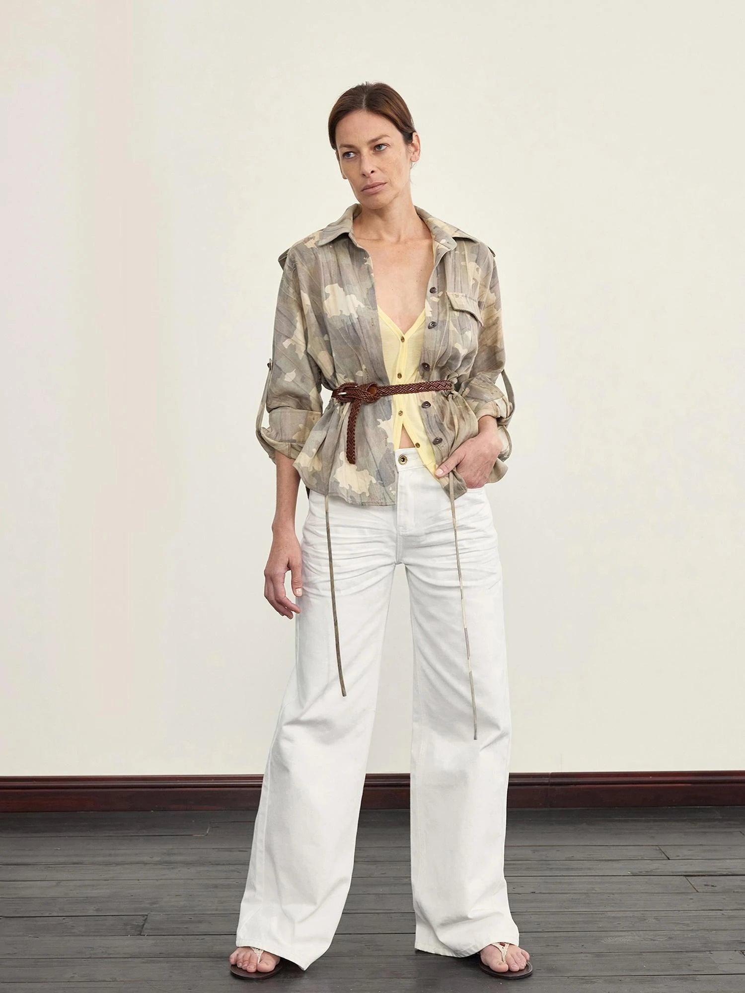 Moss Camouflage Adjustable WaisT-shirt Sleeve Length Option