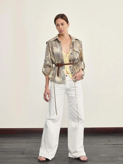 Moss Camouflage Adjustable WaisT-shirt Sleeve Length Option