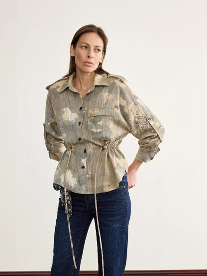 Moss Camouflage Adjustable WaisT-shirt Sleeve Length Option
