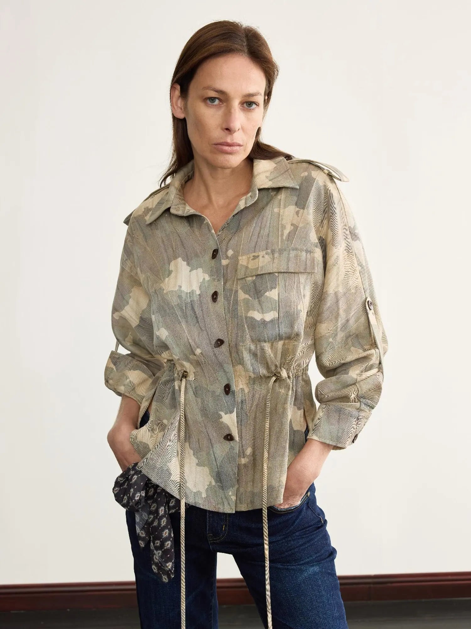 Moss Camouflage Adjustable WaisT-shirt Sleeve Length Option