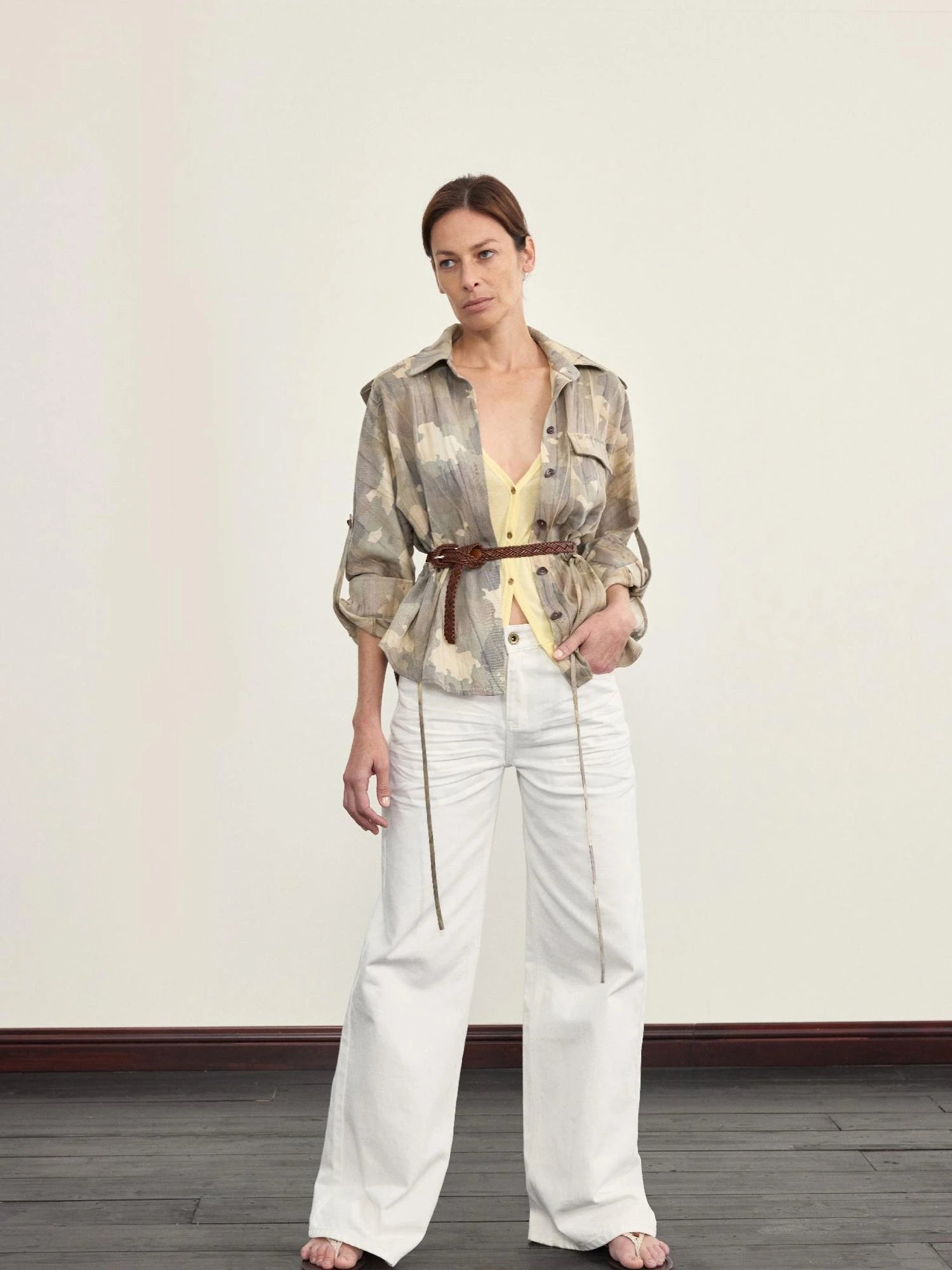 Moss Camouflage Adjustable WaisT-shirt Sleeve Length Option