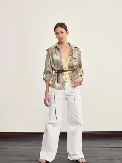 Moss Camouflage Adjustable WaisT-shirt Sleeve Length Option