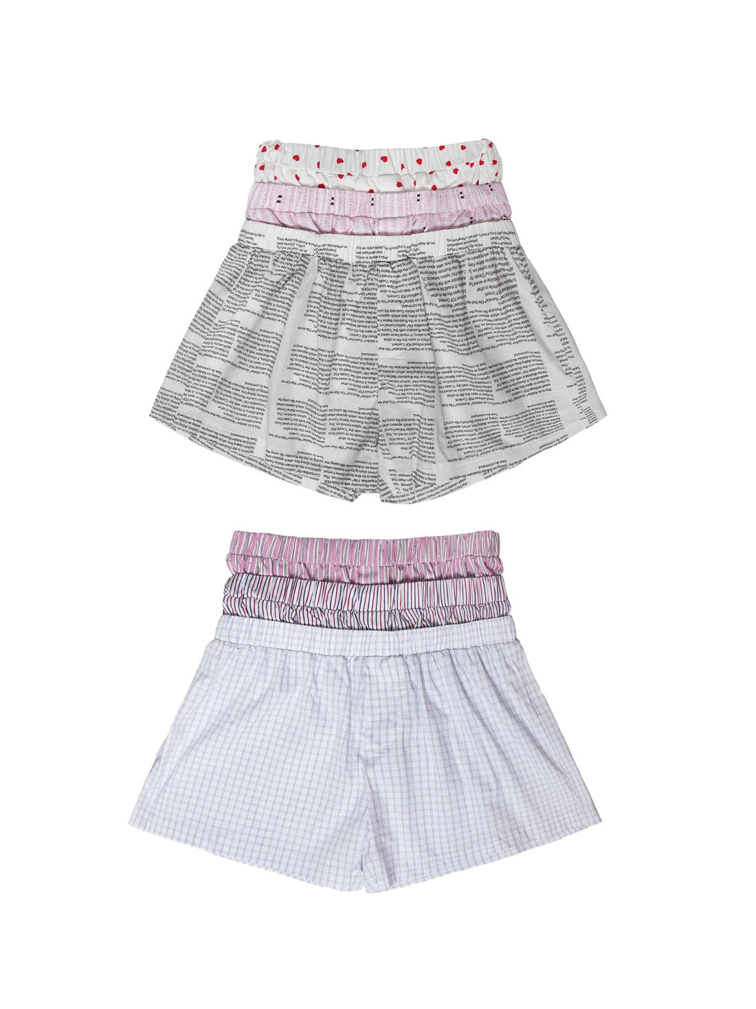 NyDkyel Multi Waistband Cotton Blend Shorts