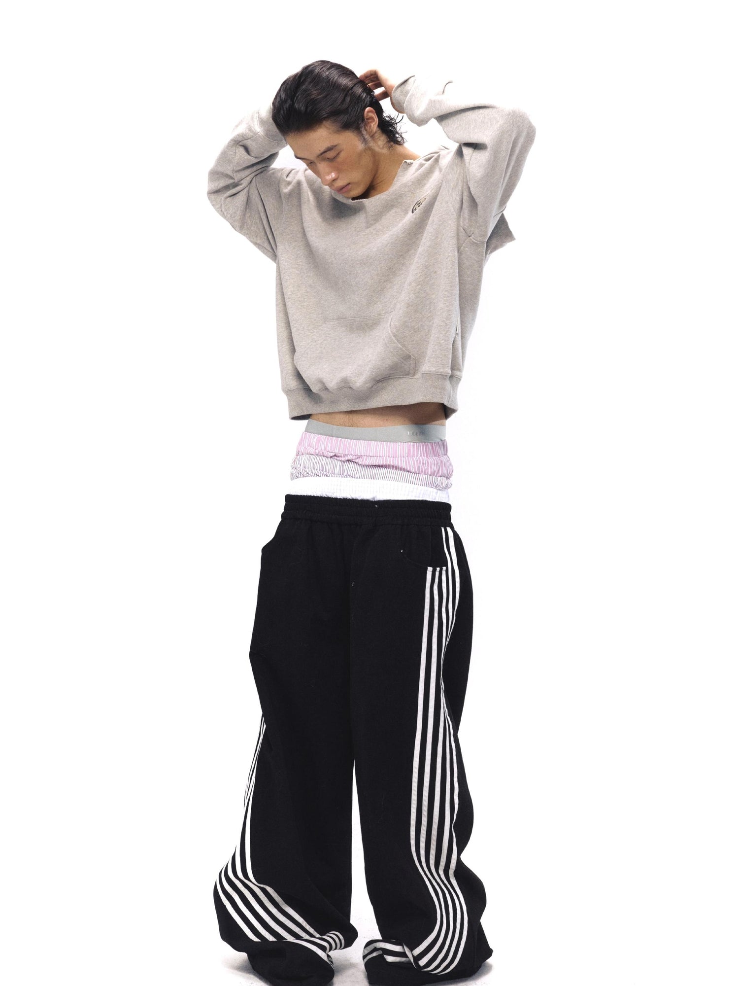 NyDkyel Multi Waistband Cotton Blend Shorts