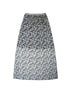 N Y Dkyel Black White Floral A Line Skirt With Draped Waist