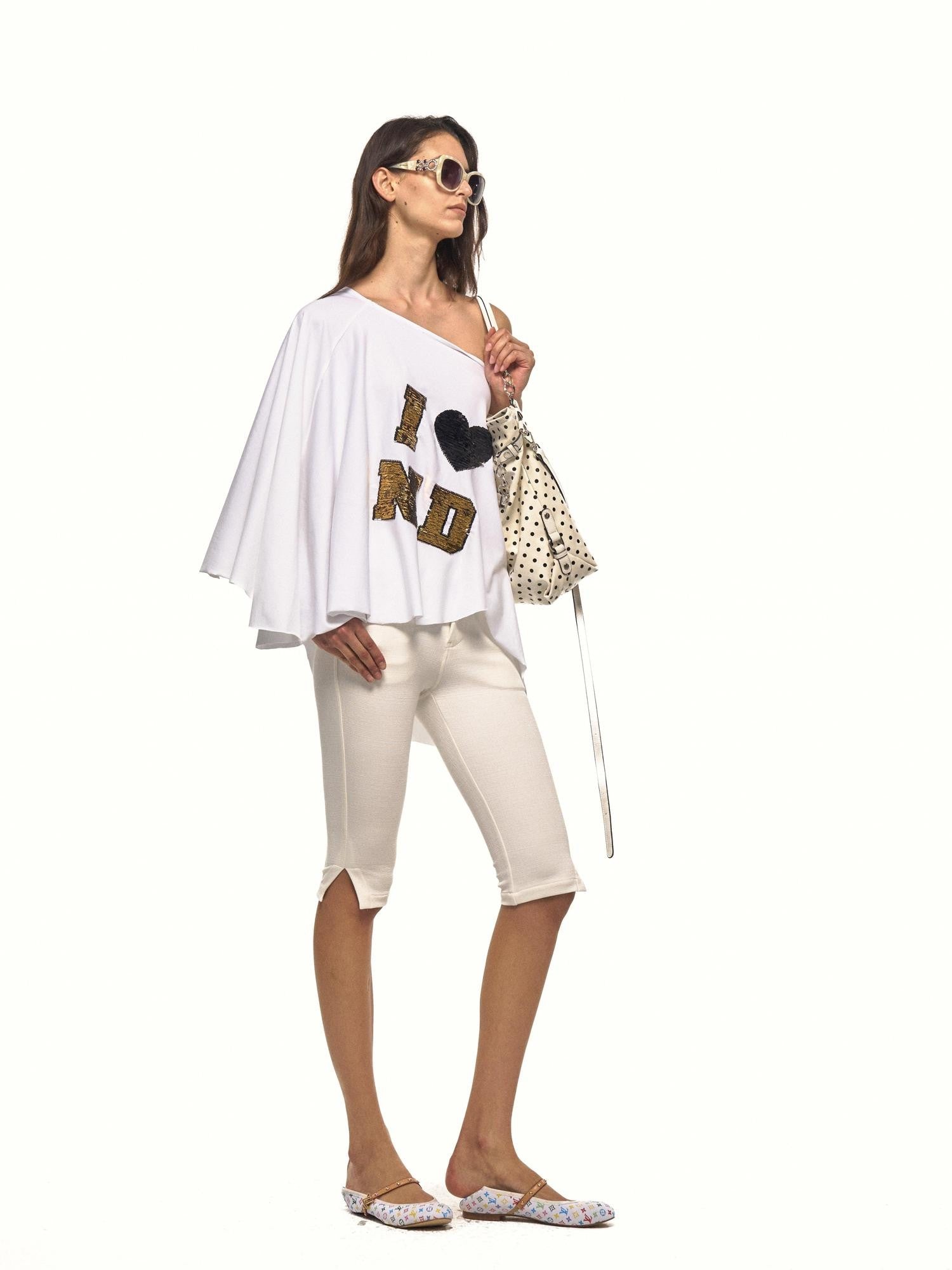 NyDkyel Napoleon Asymmetrical Sequin Letter Cape Women&