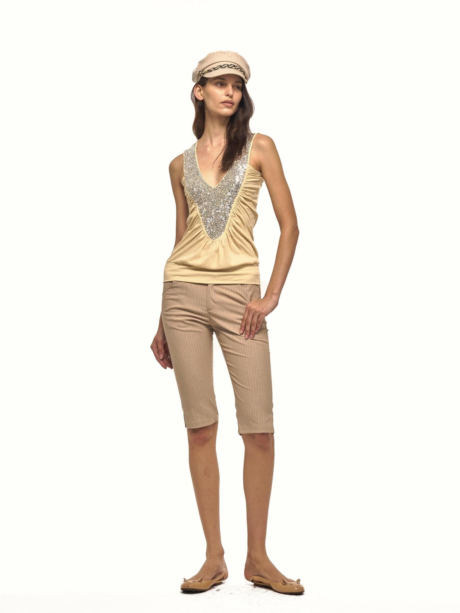 NyDkyel Napoleon Gold Double Button Side Slit Slim Fit Women&