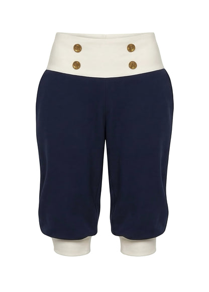 NyDkyel_Navy_Metal_Button_Ribbed_Wide_Waistband_Loose_Cuff_Women&