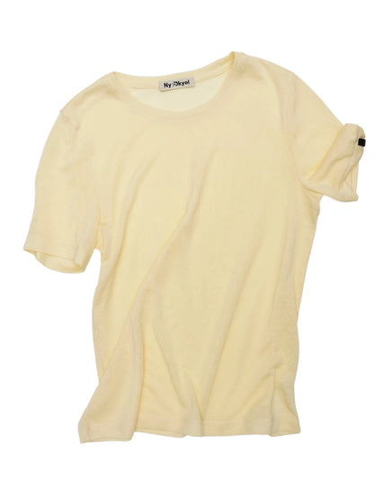 Nydkyel Blend Knit Tee Shoulder Seam Lightweight Layering