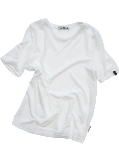 Nydkyel Blend Knit Tee Shoulder Seam Lightweight Layering