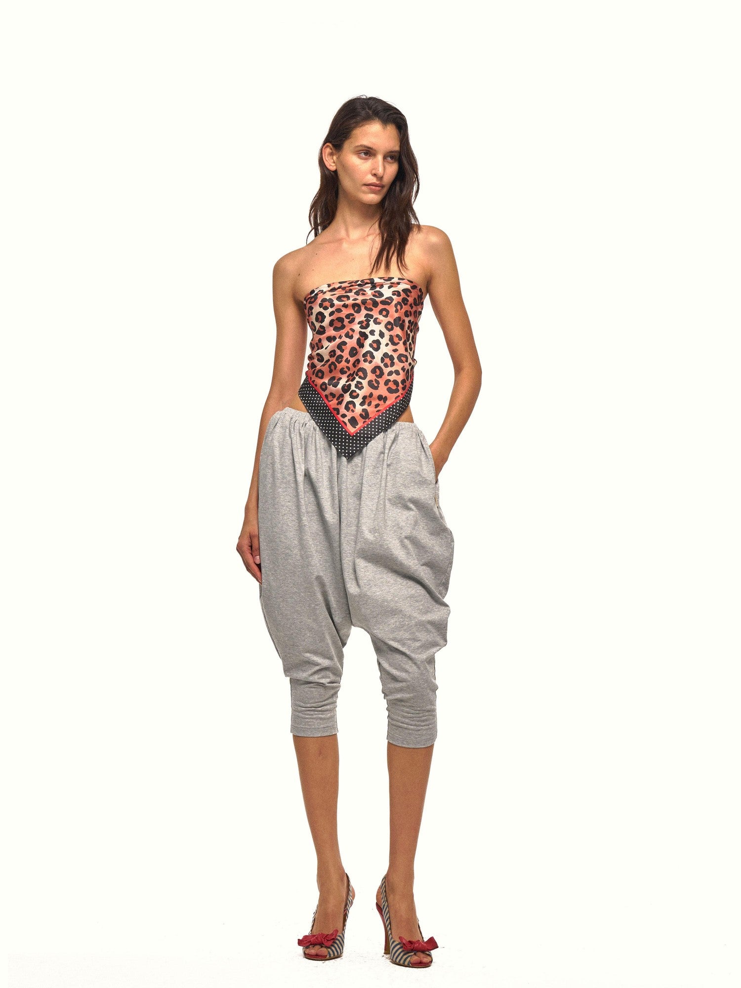 NyDkyel Polka Dot Leopard Contrast Silky Satin Women&